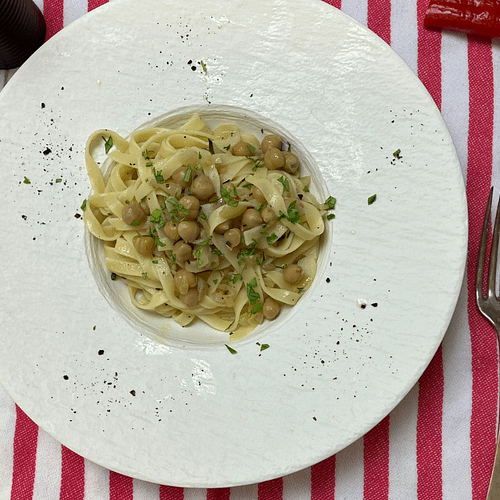 Tagliatelle e Cicciari, Pasta mit Kichererbsen 2 Tagliatelle e Cicciari